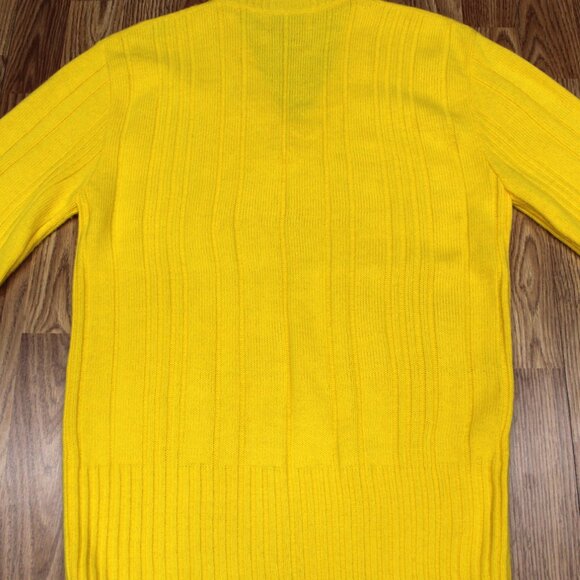 VTG McGREGOR TENNIS RIBBED SWEATER VEST 100% ACRYLIC YELLOW LARGE, L - Picture 5 of 5